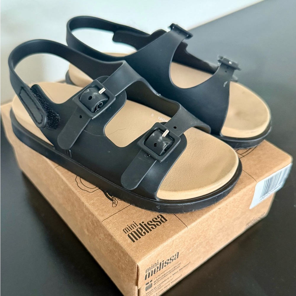 Mini Melissa Kids Black Sandals